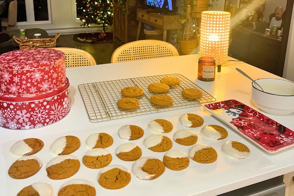 Lauren’s gingerbread cookies with maple glaze